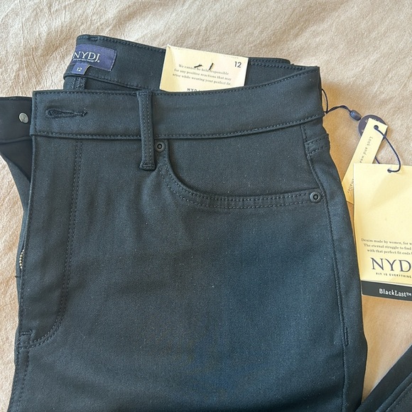 NYDJ Lift Tuck Original Slimming Fit BlackLast Jean Size 12 Women - Picture 3 of 10